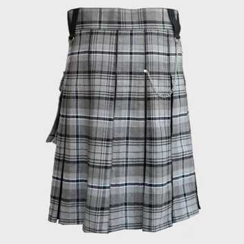 Box Pleated Grey Hamilton Modern Kilt
