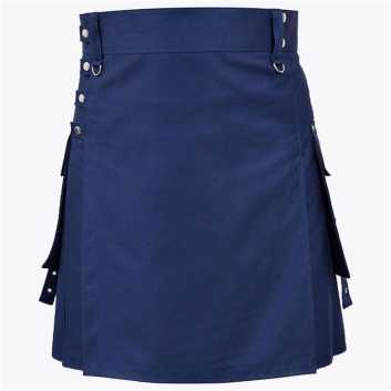 Navy Blue Fashion Kilt
