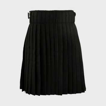 Plain Black Tartan kilt