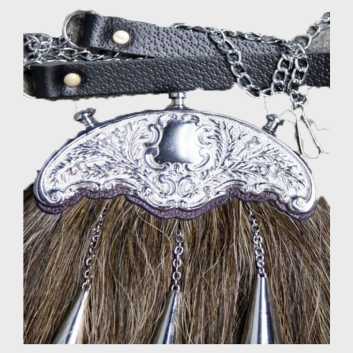 Sporran Horse Hair With Gold Cantle