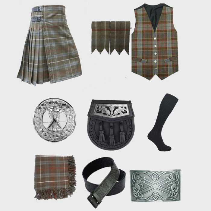 Fraser Weathered Tartan Kilt Deal For Man
