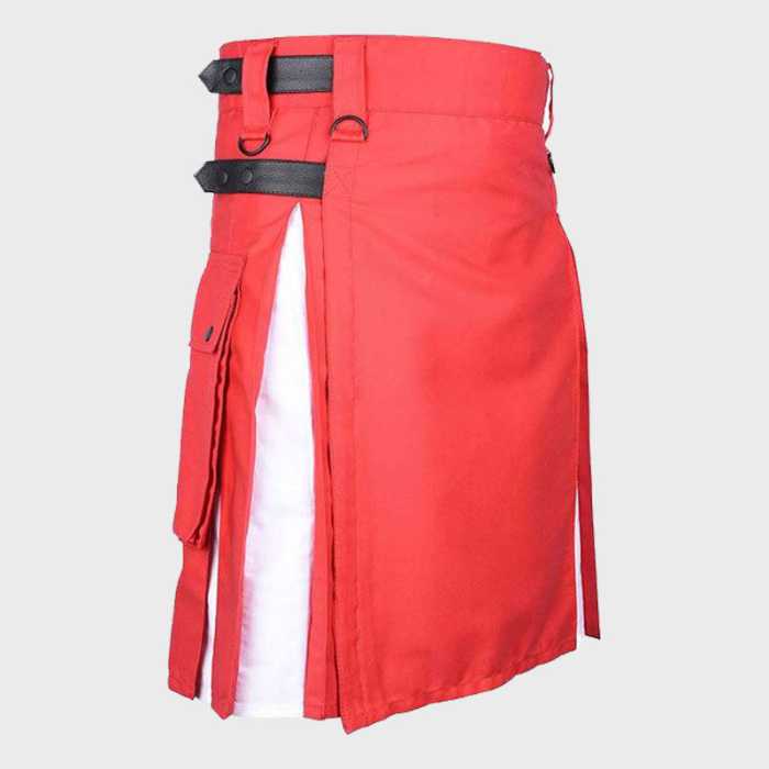 Red & White Hybrid Kilt